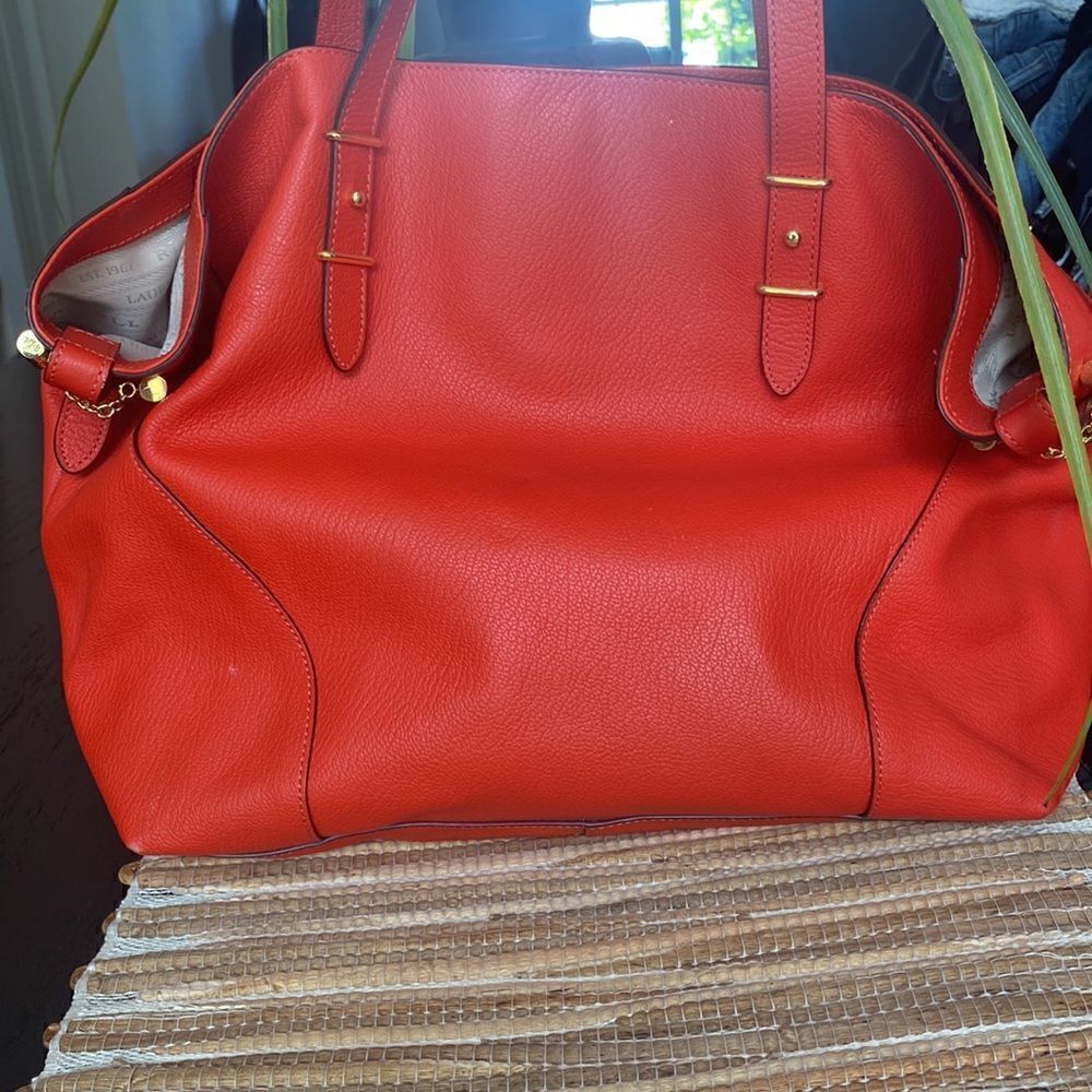 Euc Ralph Lauren bag red/ orange color - Picture 5 of 15